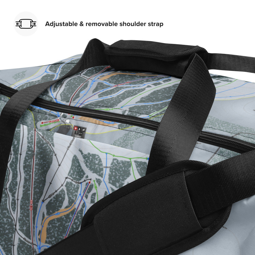 Pomerelle, Idaho Ski Trail Map Duffle Bag - Powderaddicts