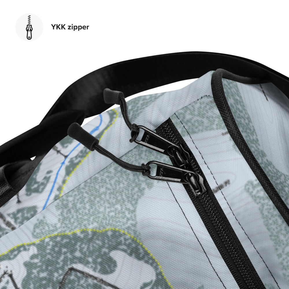 Silver Mountain, Idaho Ski Trail Map Duffle Bag - Powderaddicts