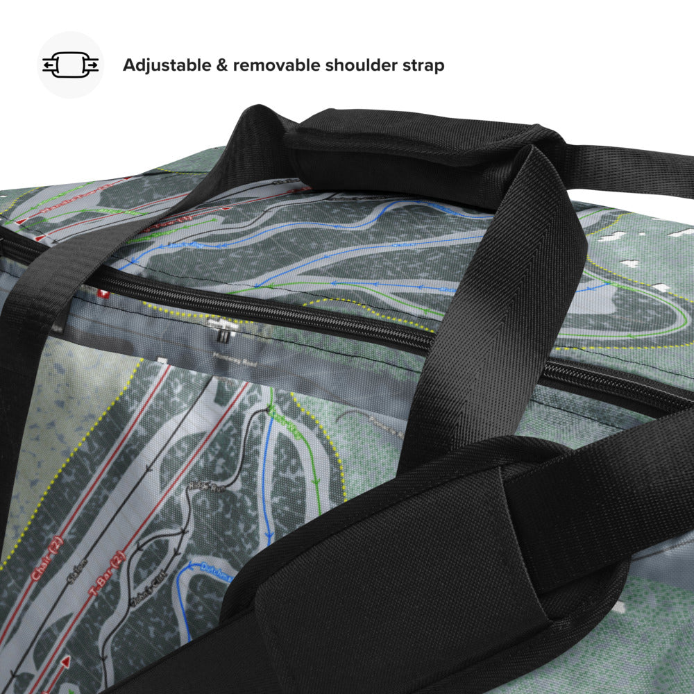Otis Ridge, Massachusetts Ski Trail Map Duffle Bag - Powderaddicts