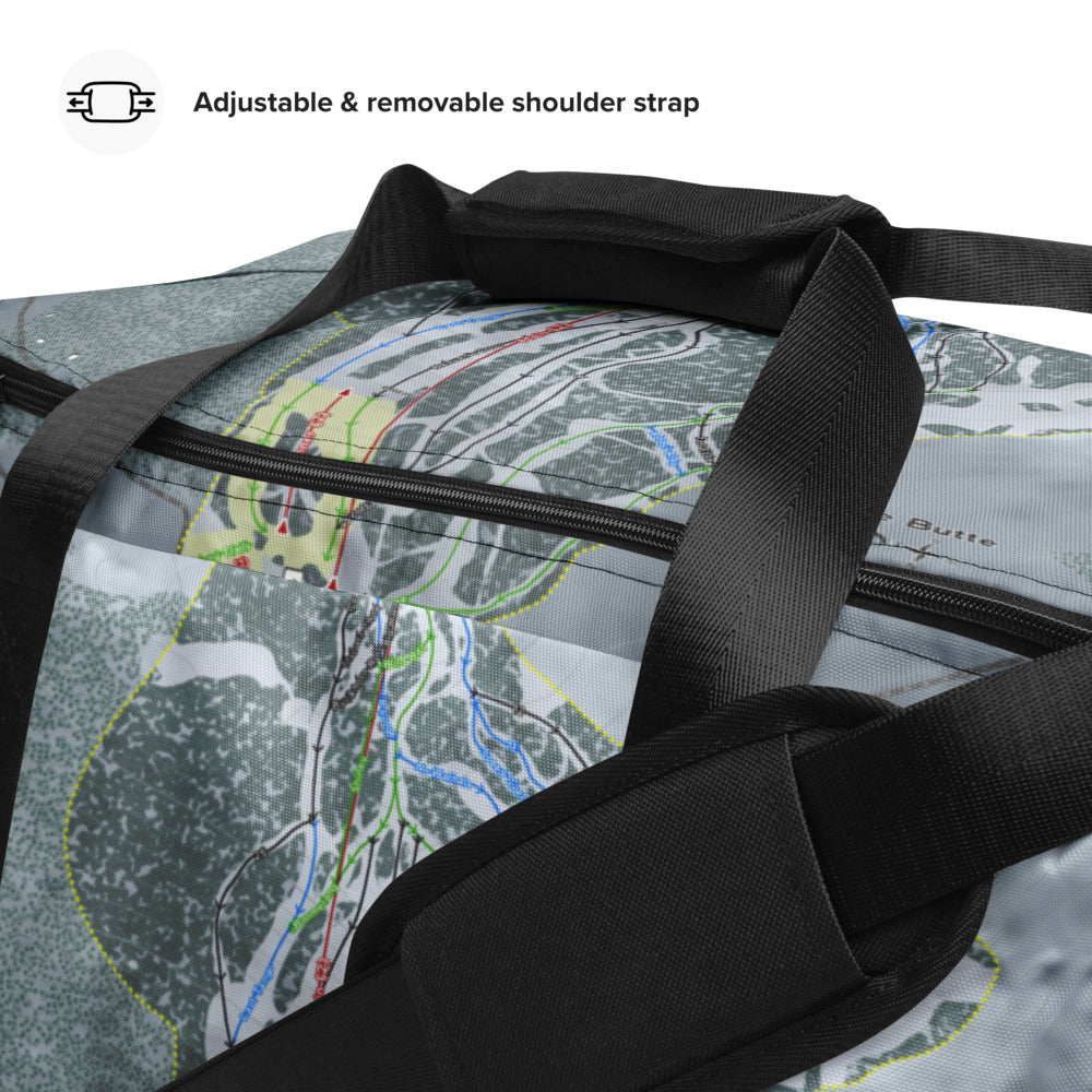 Antelope Butte, Wyoming Ski Trail Map Duffle Bag - Powderaddicts
