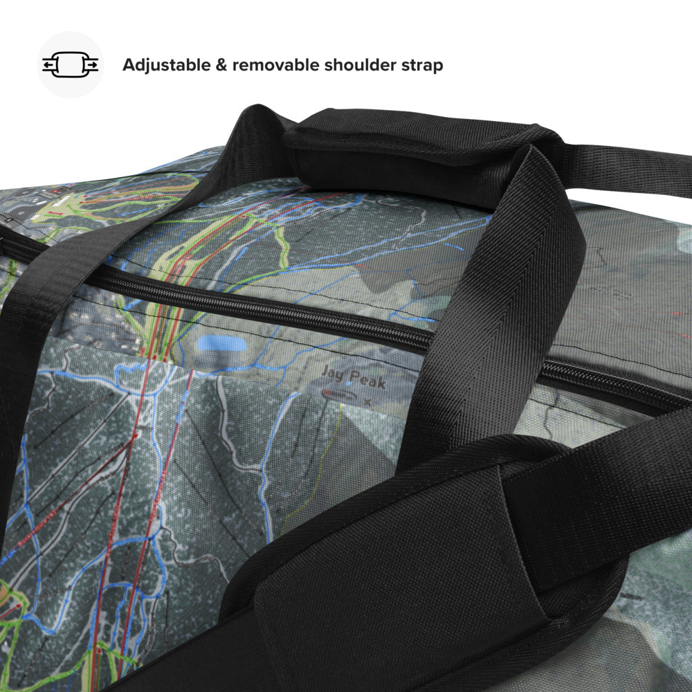 Jay Peak, Vermont Ski Trail Map Duffle Bag - Powderaddicts