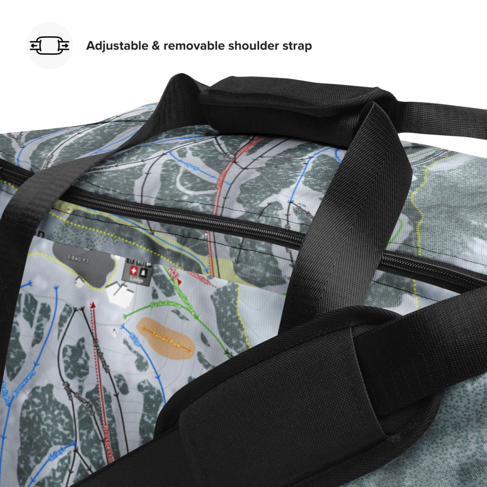 Hogadon, Wyoming Ski Trail Map Duffle Bag - Powderaddicts