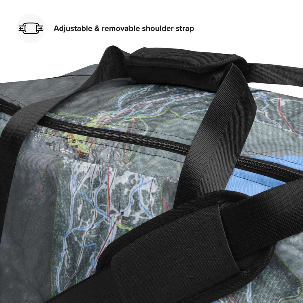 Tamarack, Idaho Ski Trail Map Duffle Bag - Powderaddicts