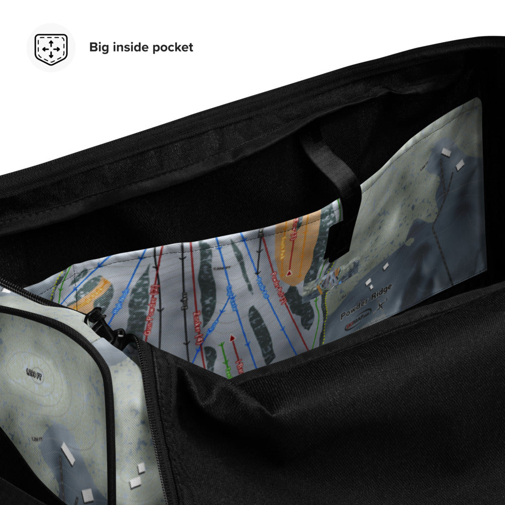 Powder Ridge, Connecticut Ski Trail Map Duffle Bag - Powderaddicts