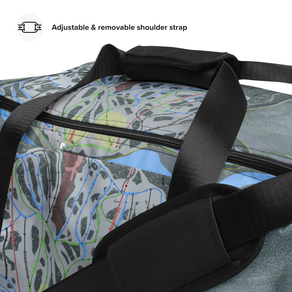 Sleeping Giant, Wyoming Ski Trail Map Duffle Bag - Powderaddicts