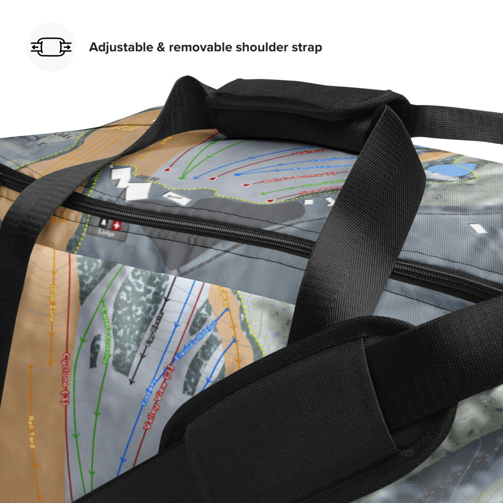 Seven Oaks, Iowa Ski Trail Map Duffle Bag - Powderaddicts
