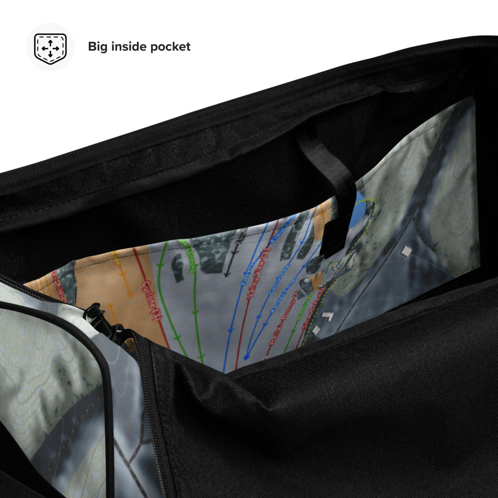 Seven Oaks, Iowa Ski Trail Map Duffle Bag - Powderaddicts