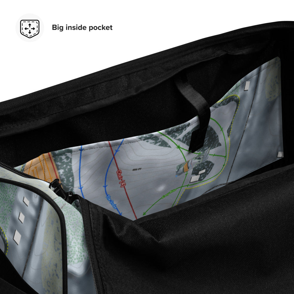 Sleepy Hollow Sports Park, Iowa Ski Trail Map Duffle Bag - Powderaddicts