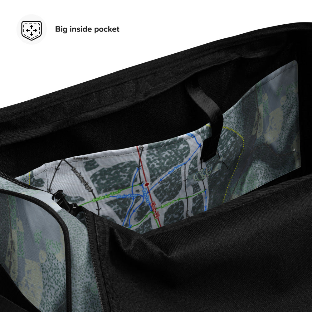 Bear Paw, Montana Ski Trail Map Duffle Bag - Powderaddicts