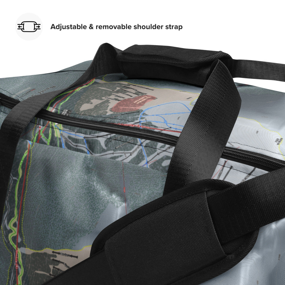 Banff Sunshine, Alberta Ski Trail Map Duffle Bag - Powderaddicts
