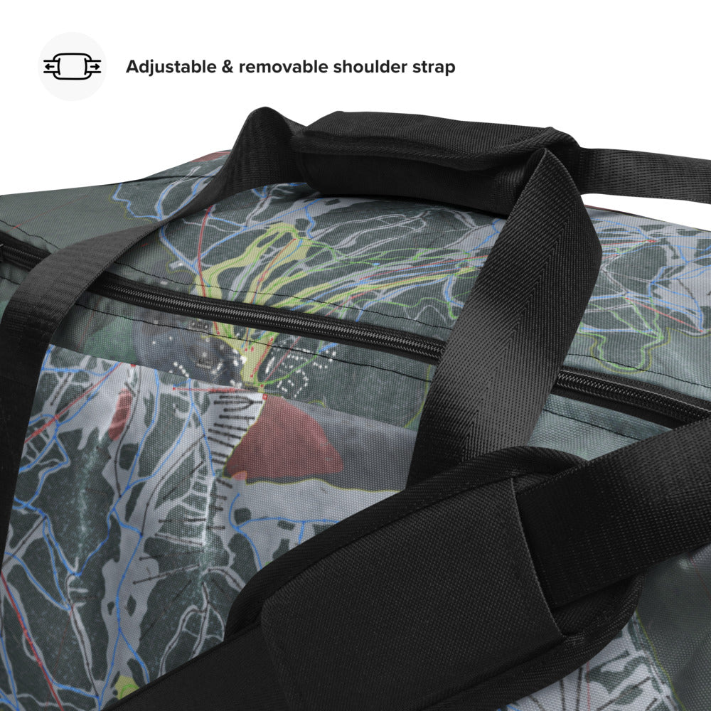 Fernie, British Columbia Ski Trail Map Duffle Bag - Powderaddicts