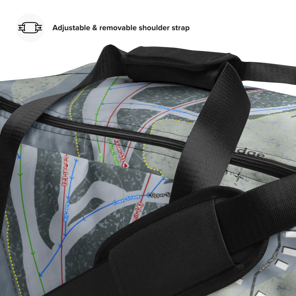 Wolf Ridge, North Carolina Ski Trail Map Duffle Bag - Powderaddicts