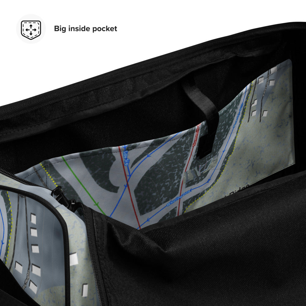 Wolf Ridge, North Carolina Ski Trail Map Duffle Bag - Powderaddicts