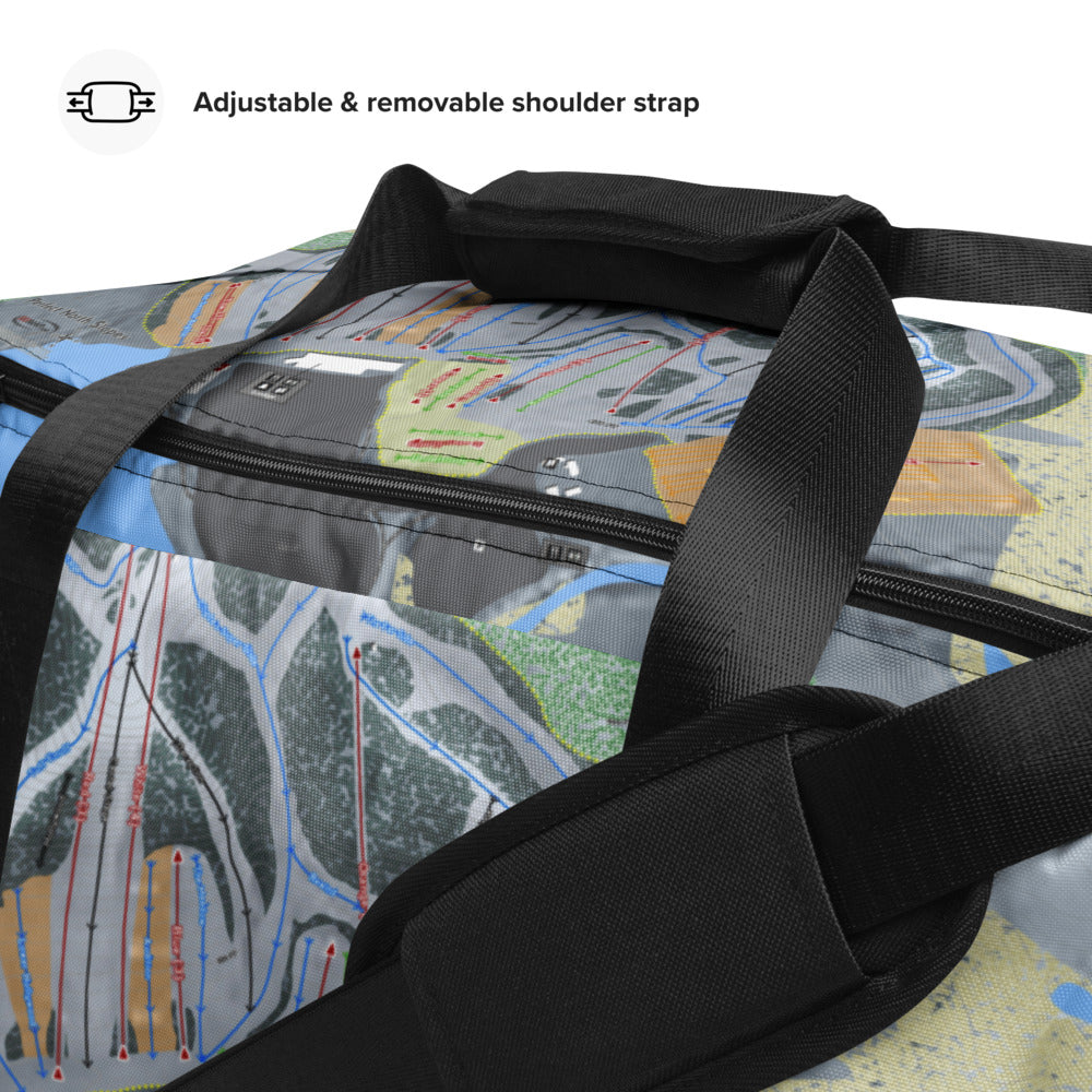Perfect North Slopes, Indiana Ski Trail Map Duffle Bag - Powderaddicts