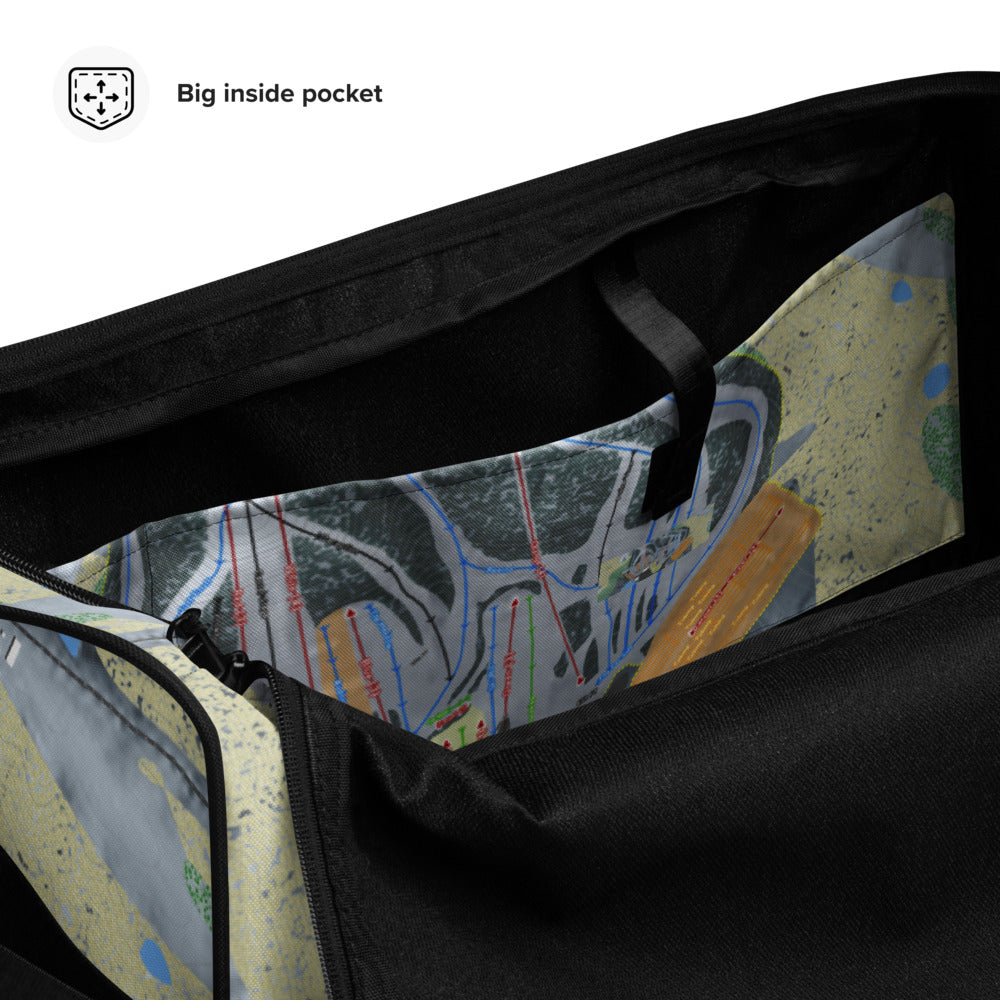 Perfect North Slopes, Indiana Ski Trail Map Duffle Bag - Powderaddicts