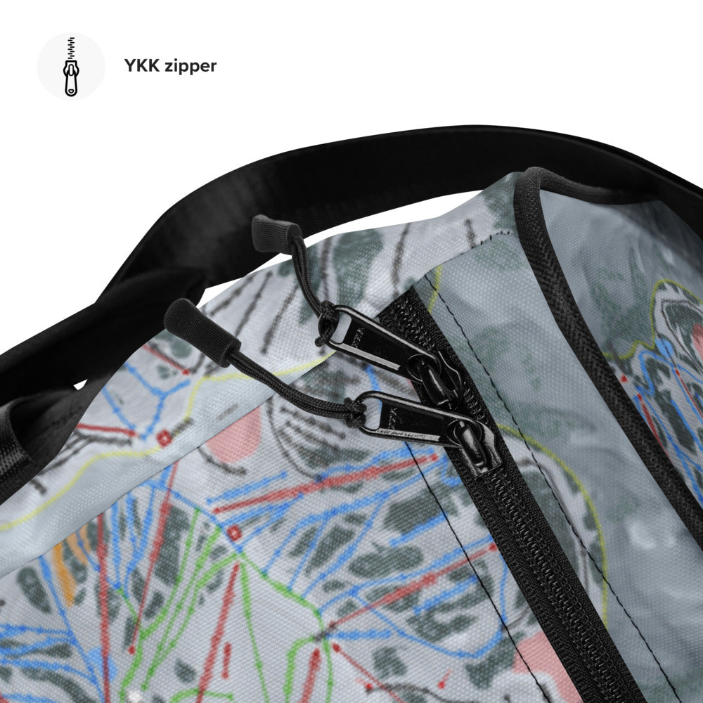 Alpine Squaw, California Ski Trail Map Duffle Bag - Powderaddicts