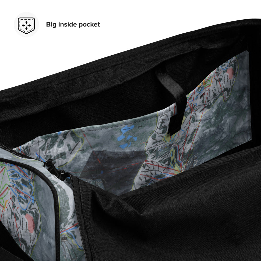 Alpine Squaw, California Ski Trail Map Duffle Bag - Powderaddicts