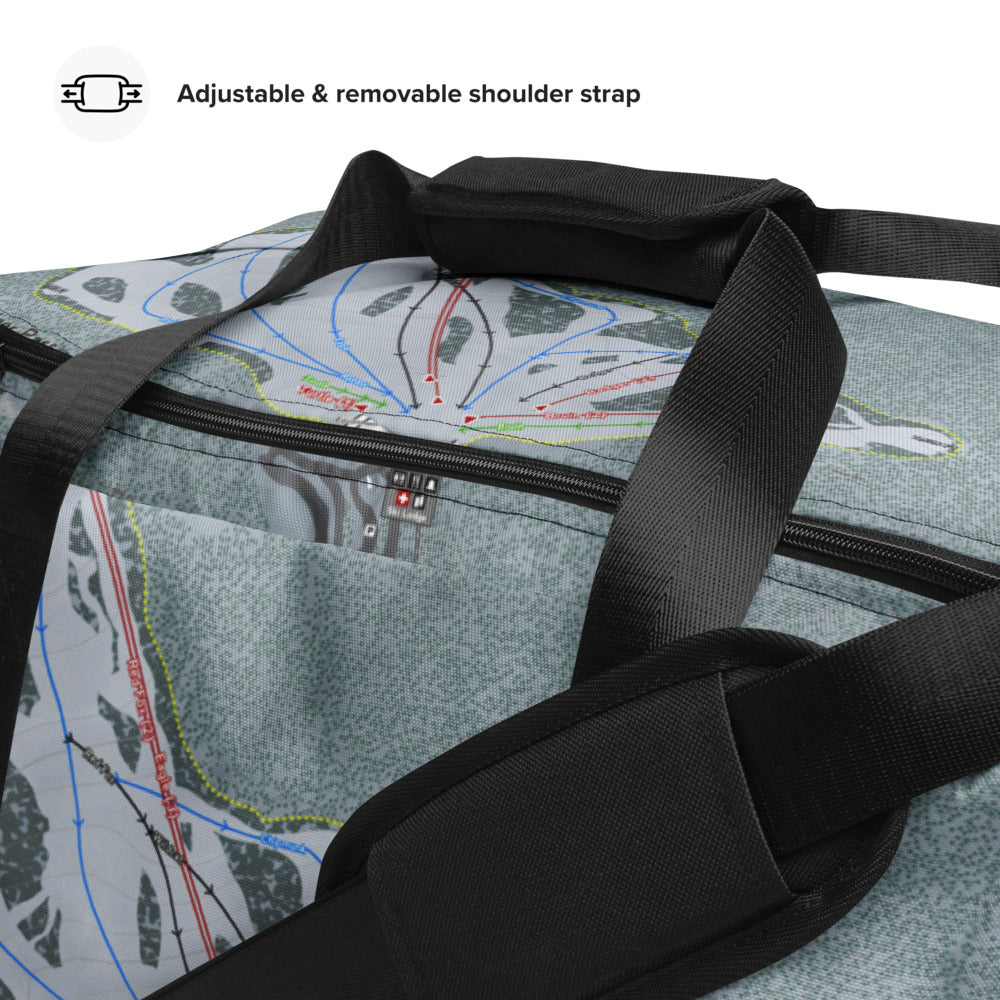 Badger Pass, California Ski Trail Map Duffle Bag - Powderaddicts