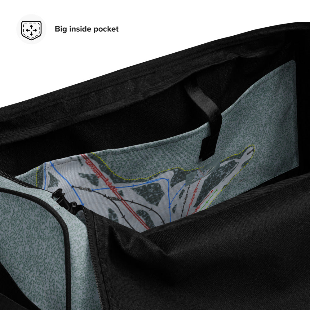 Badger Pass, California Ski Trail Map Duffle Bag - Powderaddicts