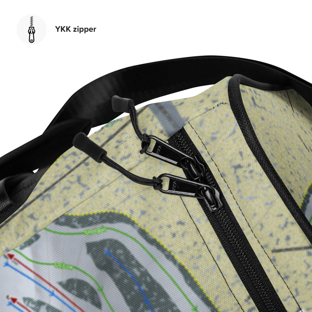 Big Powderhorn, Michigan Ski Trail Map Duffle Bag - Powderaddicts