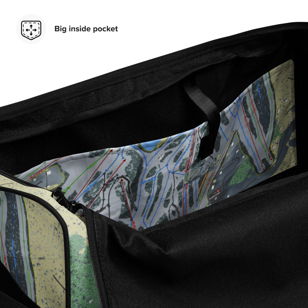 Big Powderhorn, Michigan Ski Trail Map Duffle Bag - Powderaddicts