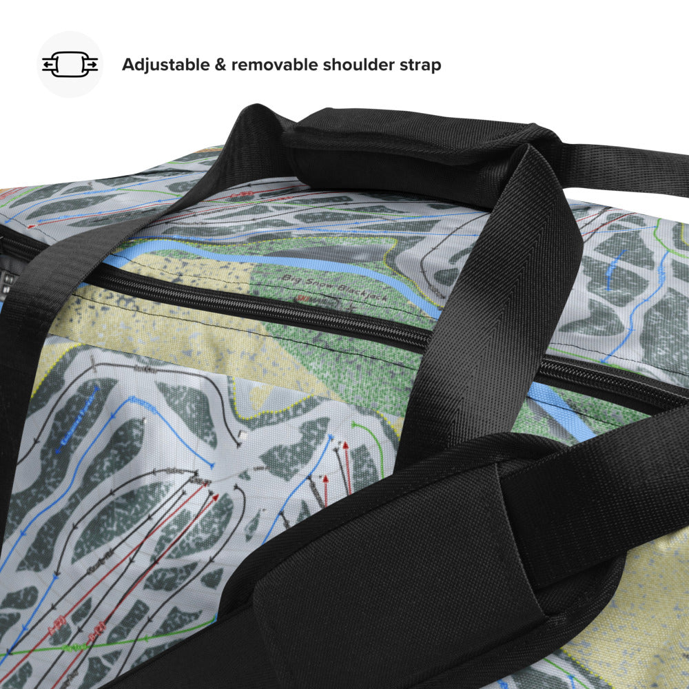 Big Snow BlackJack, Michigan Ski Trail Map Duffle Bag - Powderaddicts
