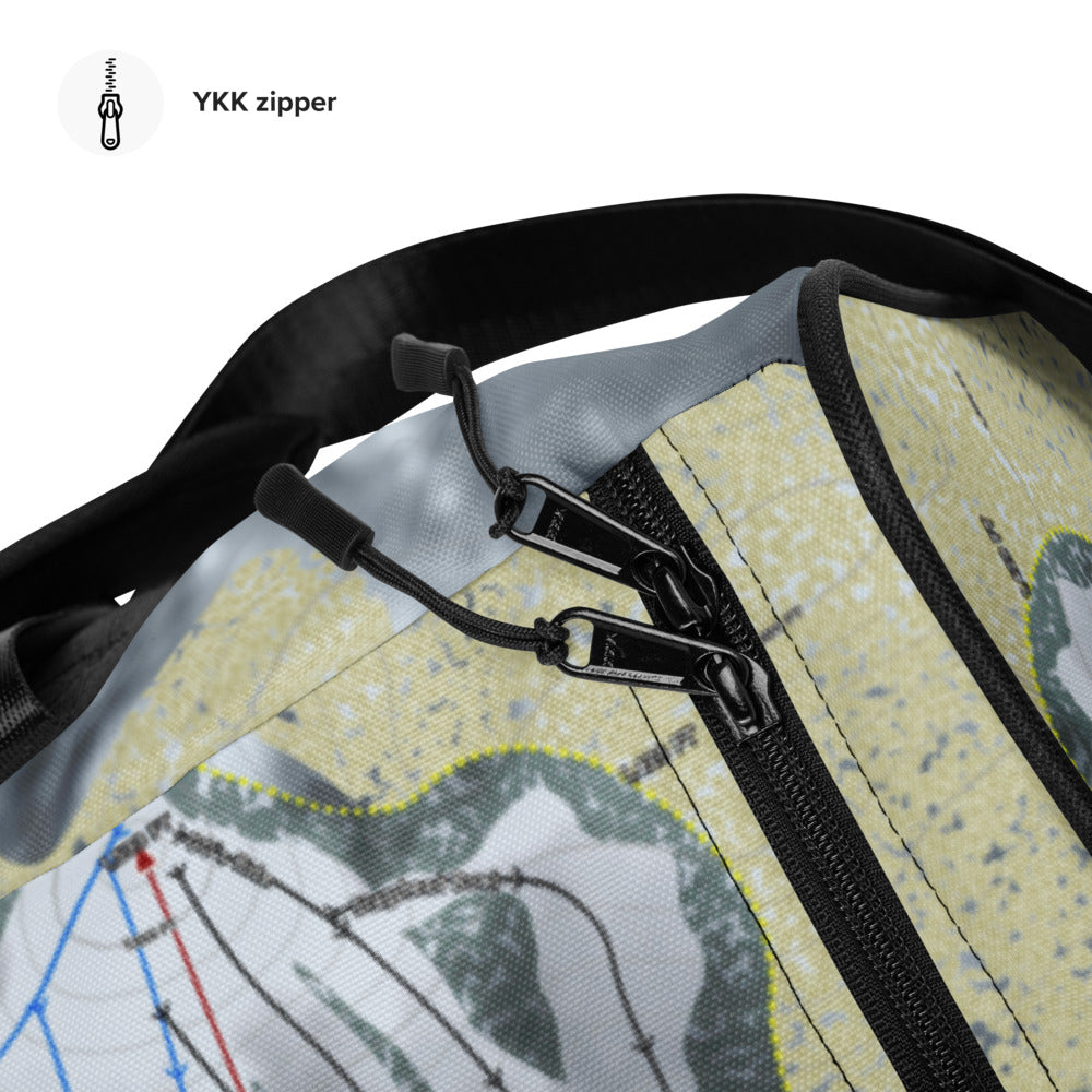 Caberfae Peaks, Michigan Ski Trail Map Duffle Bag - Powderaddicts