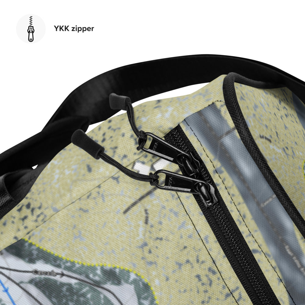 Cannonsburg, Michigan Ski Trail Map Duffle Bag - Powderaddicts