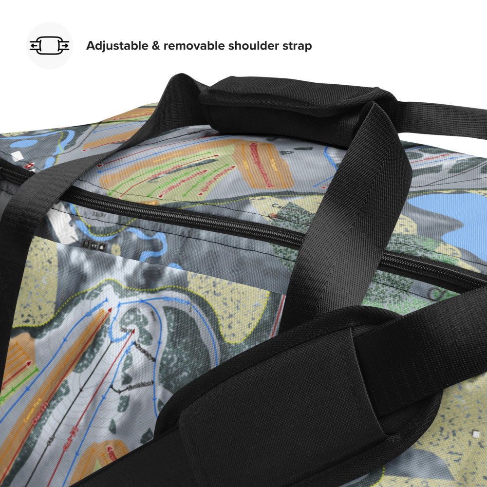 Cannonsburg, Michigan Ski Trail Map Duffle Bag - Powderaddicts