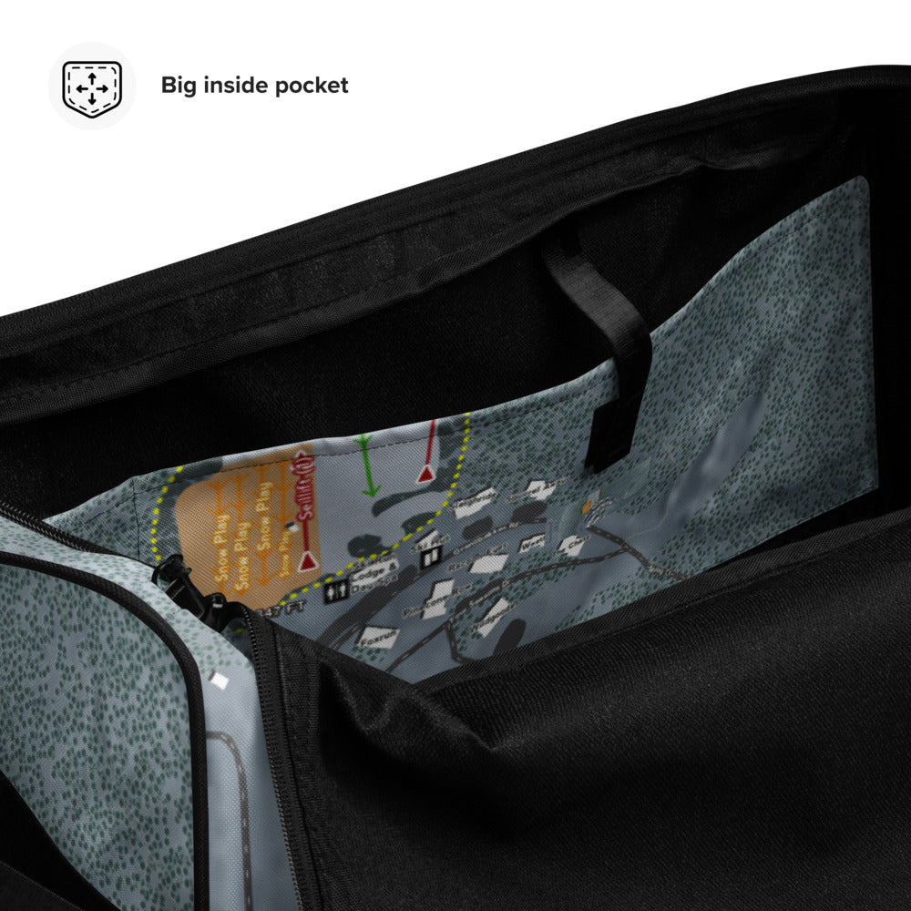 Granlibakken, California Ski Trail Map Duffle Bag - Powderaddicts