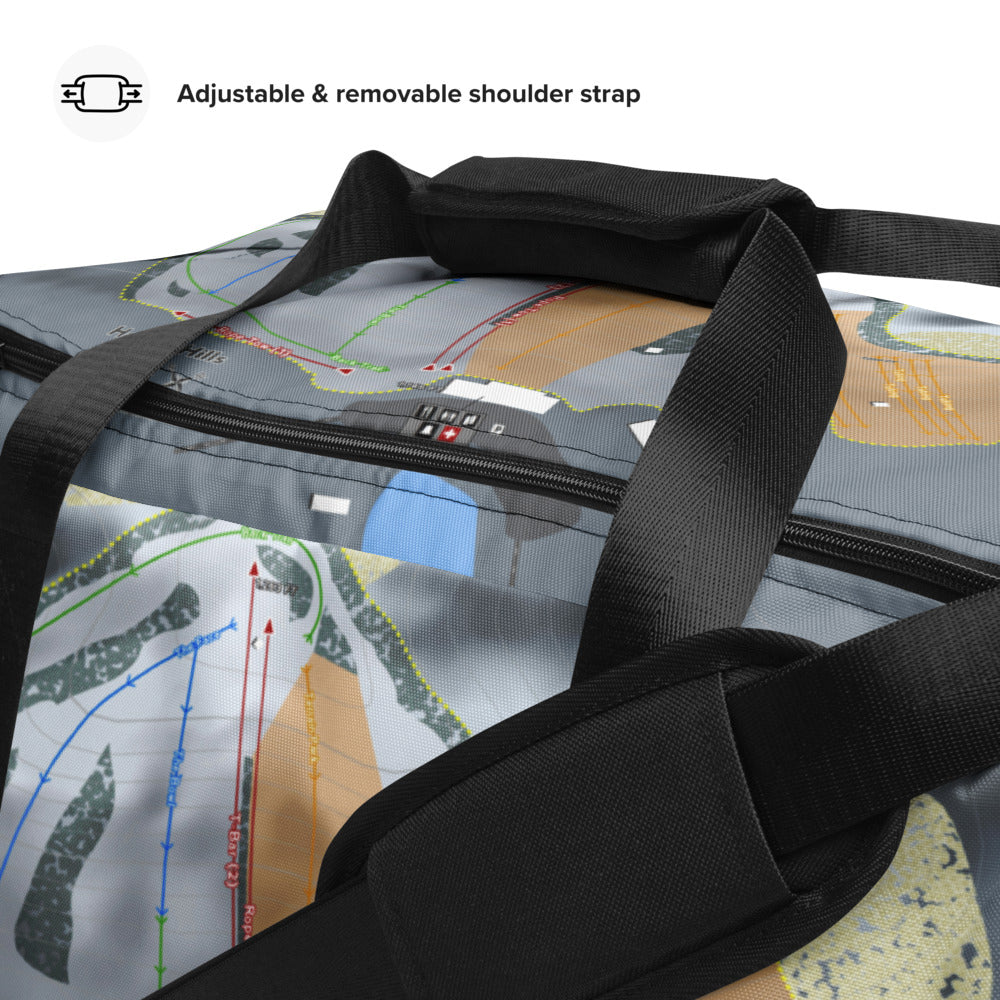 Hanson Hills, Michigan Ski Trail Map Duffle Bag - Powderaddicts