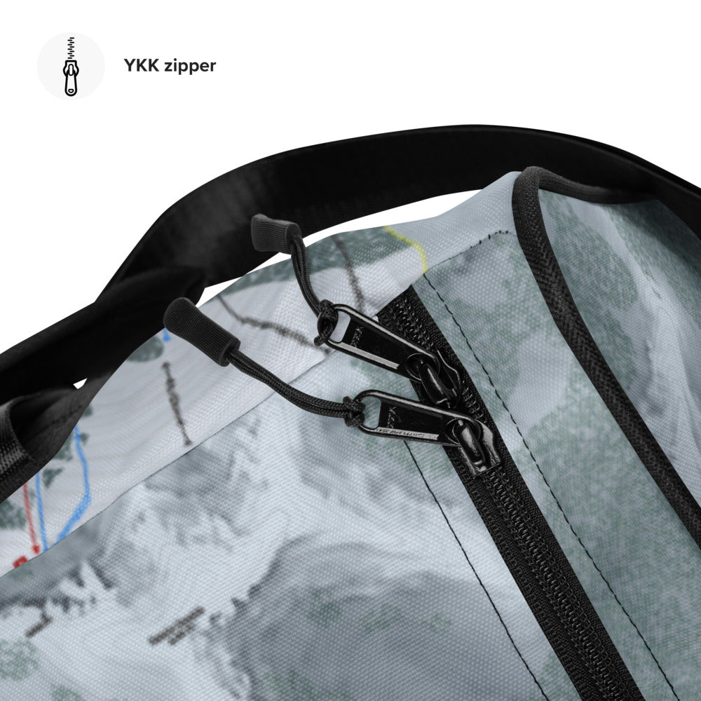 Kirkwood, California Ski Trail Map Duffle Bag - Powderaddicts