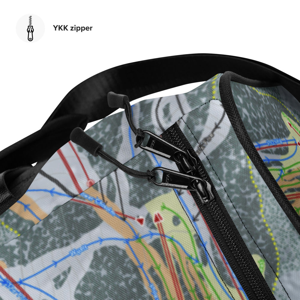 Mountain High, California Ski Trail Map Duffle Bag - Powderaddicts