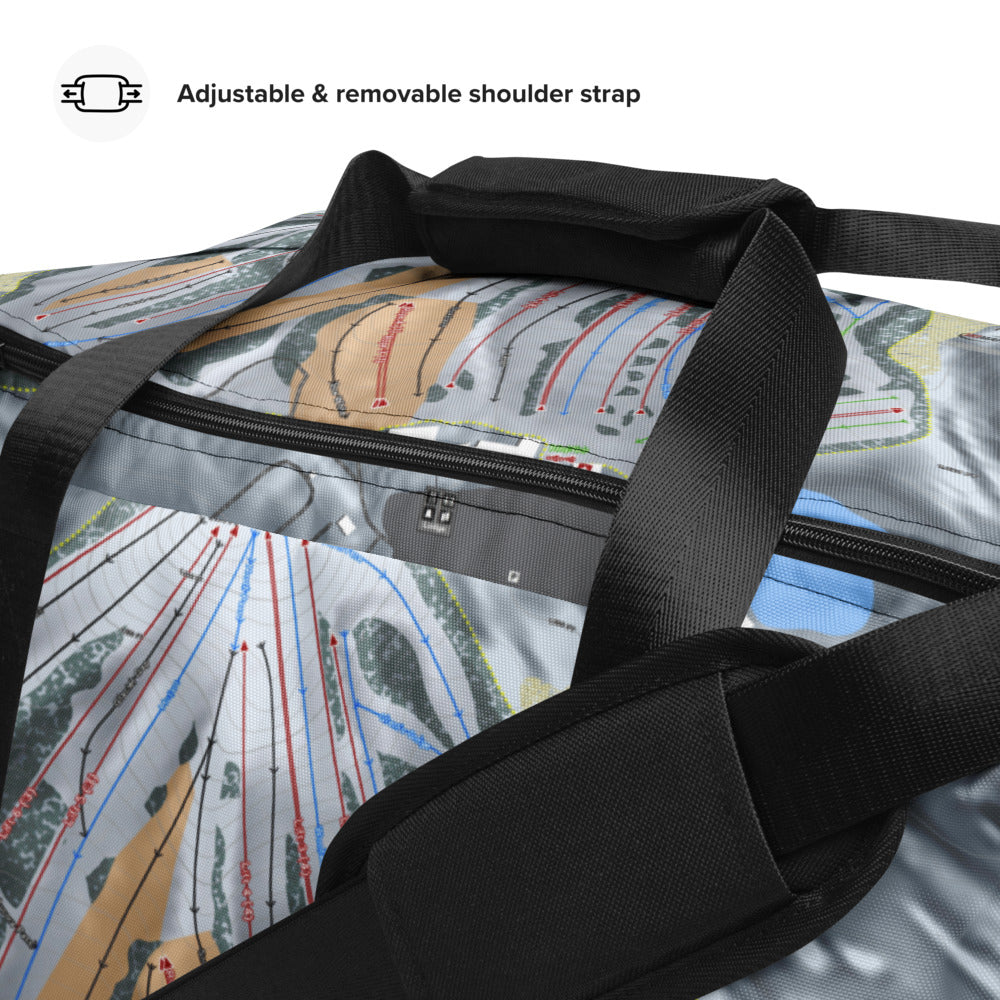 Mt Holly, Michigan Ski Trail Map Duffle Bag - Powderaddicts