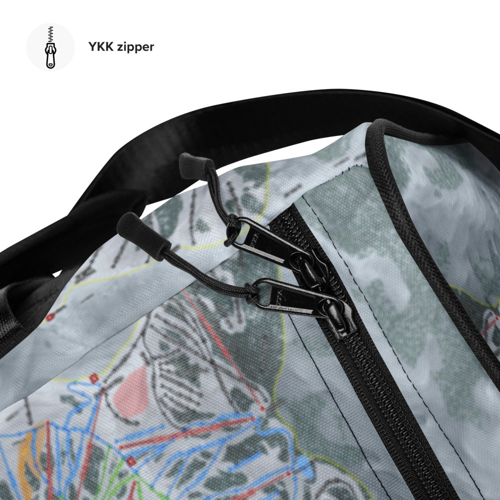 Palisades Tahoe, California Ski Trail Map Duffle Bag - Powderaddicts