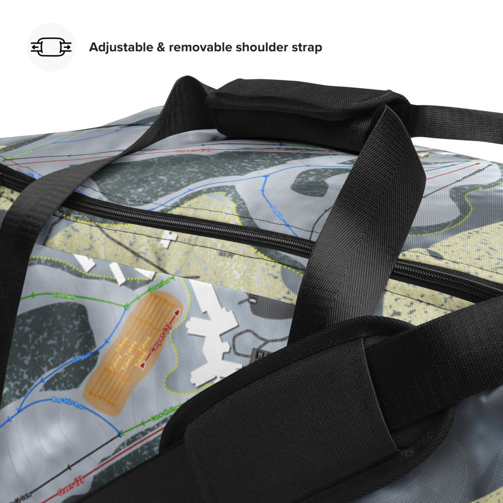 Shanty Creek Summit Mtn, Michigan Ski Trail Map Duffle Bag - Powderaddicts