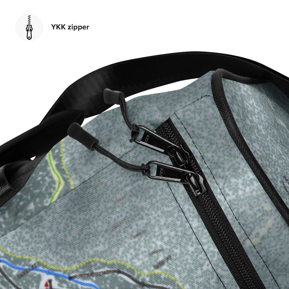Windham, New York Ski Trail Map Duffle Bag - Powderaddicts