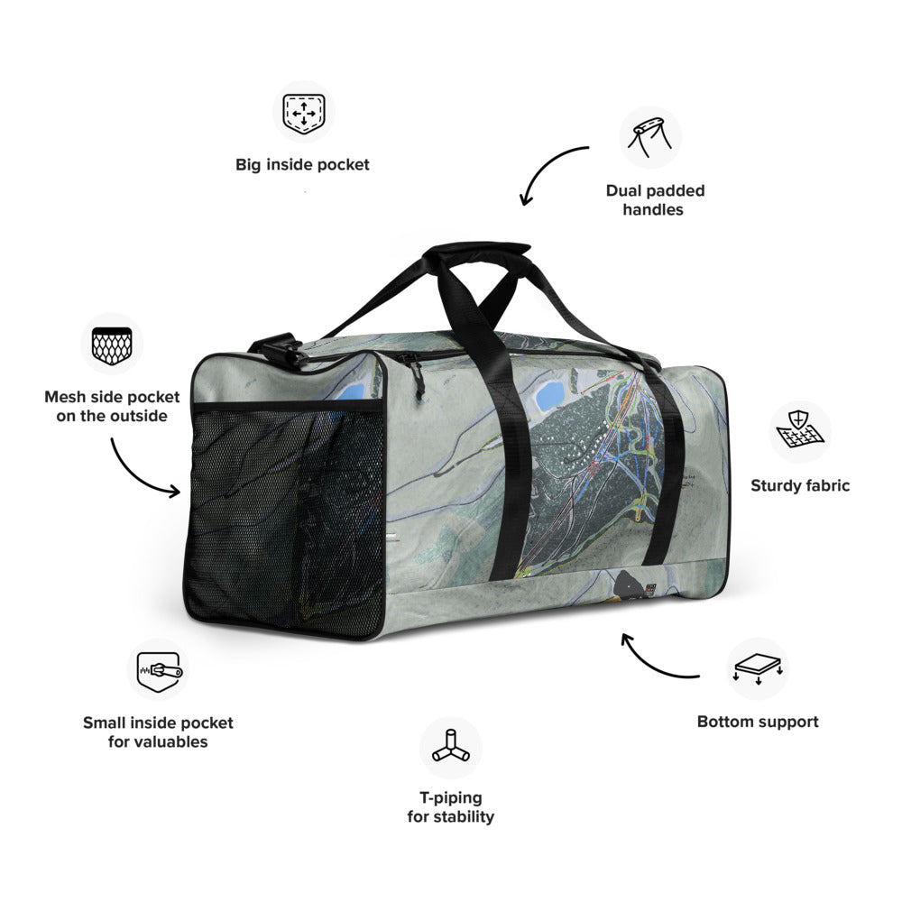 Blue Knob, Pennsylvania Ski Trail Map Duffle Bag - Powderaddicts