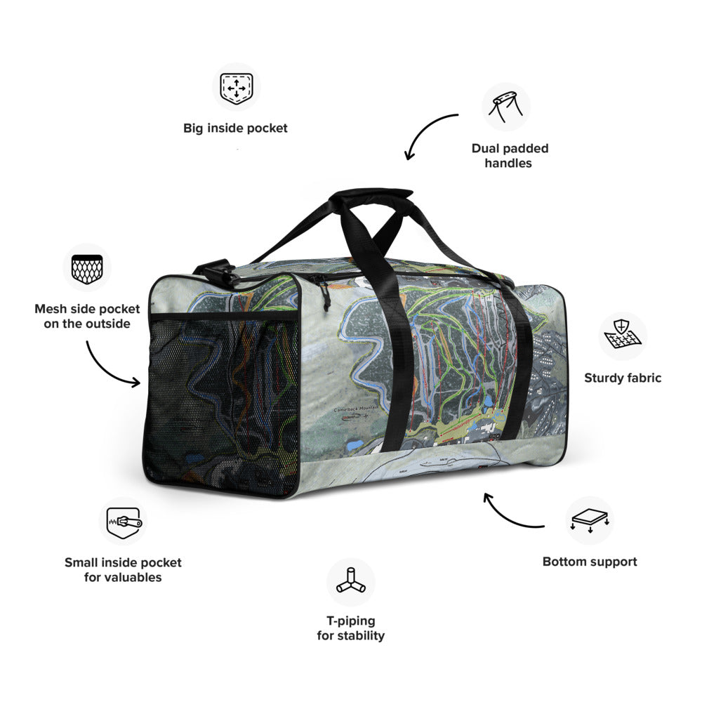 Camelback Mountain, Pennsylvania Ski Trail Map Duffle Bag - Powderaddicts
