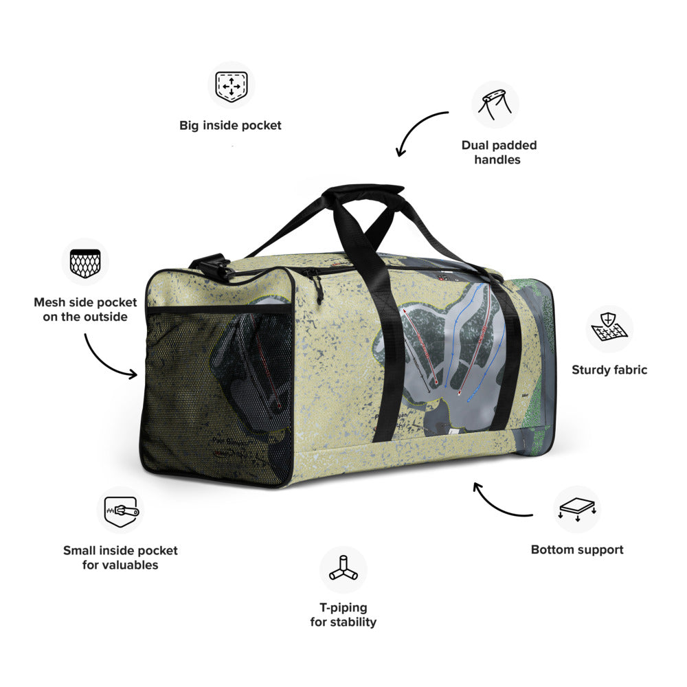 Paul Bunyan, Wisconsin Ski Trail Map Duffle Bag - Powderaddicts
