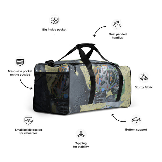 Tyrol Basin, Wisconsin Ski Trail Map Duffle Bag - Powderaddicts