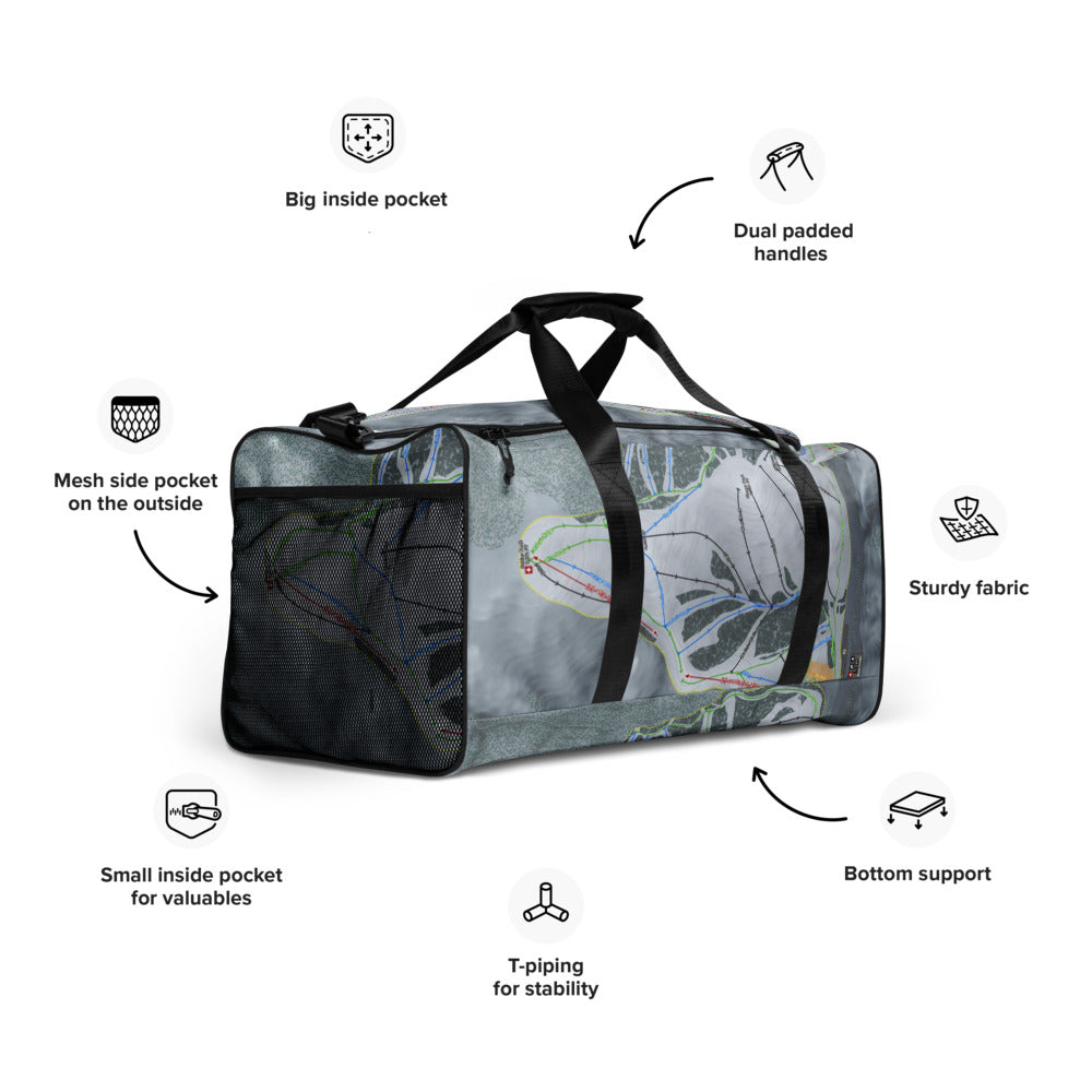 Soldier Mountain, Idaho Ski Trail Map Duffle Bag - Powderaddicts