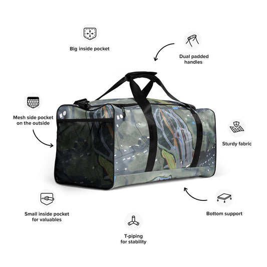 Mount Southington, Connecticut Ski Trail Map Duffle Bag - Powderaddicts