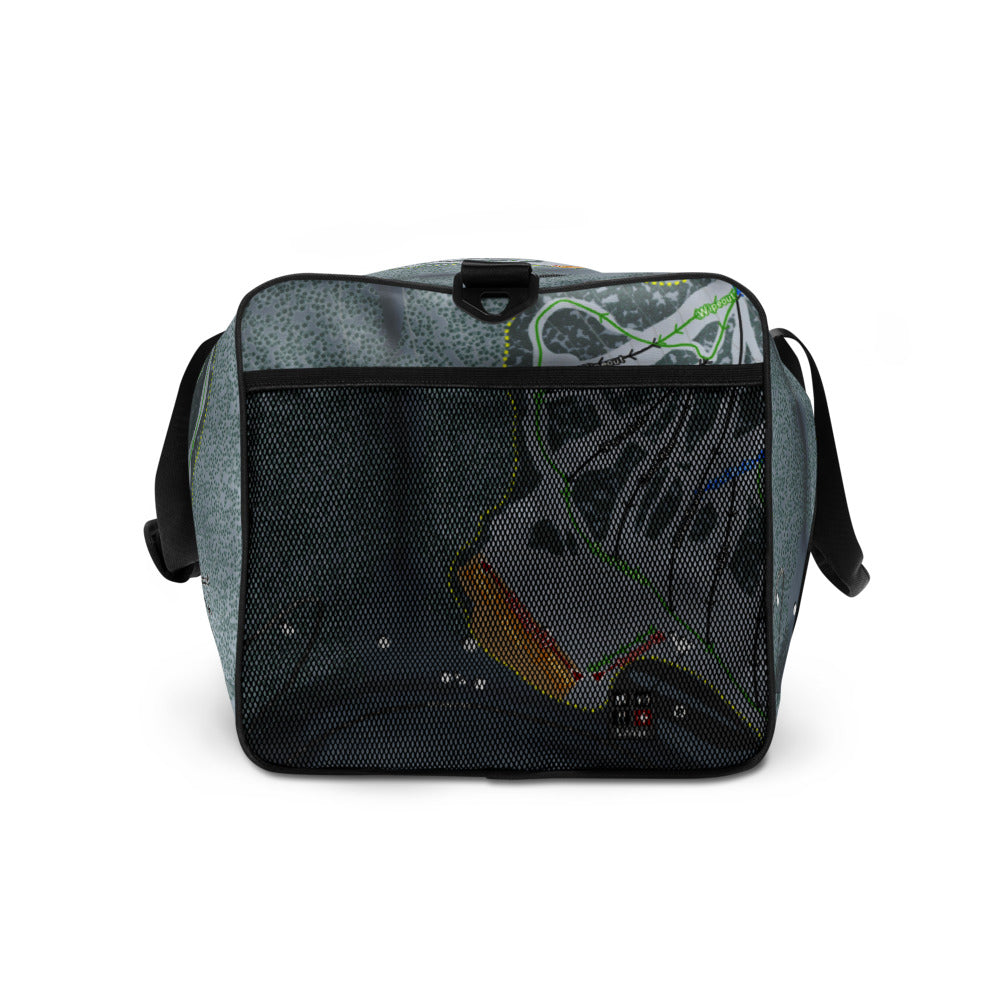 Ski Cloudcroft, New Mexico Ski Trail Map Duffle Bag - Powderaddicts