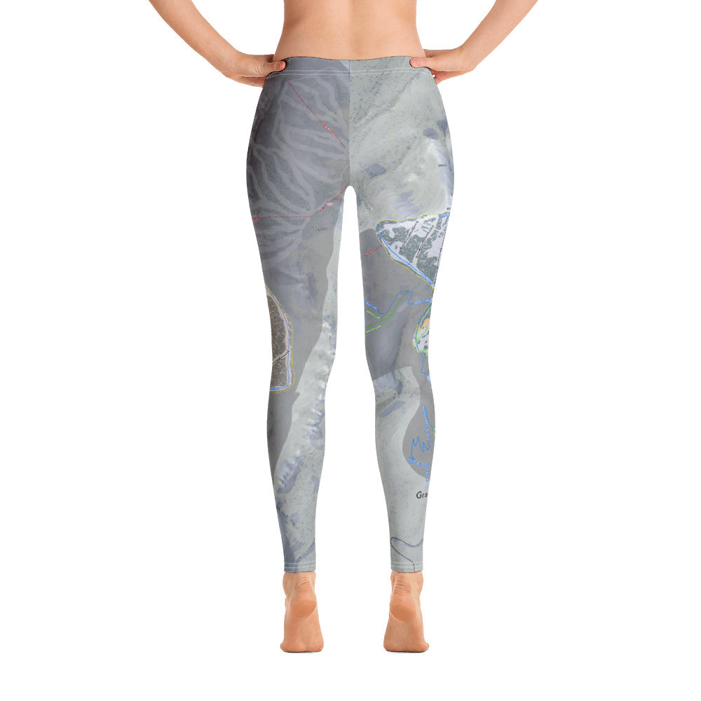 Grand Targhee, Wyoming Ski Trail Map - Women's Base Layer Bottoms - Powderaddicts