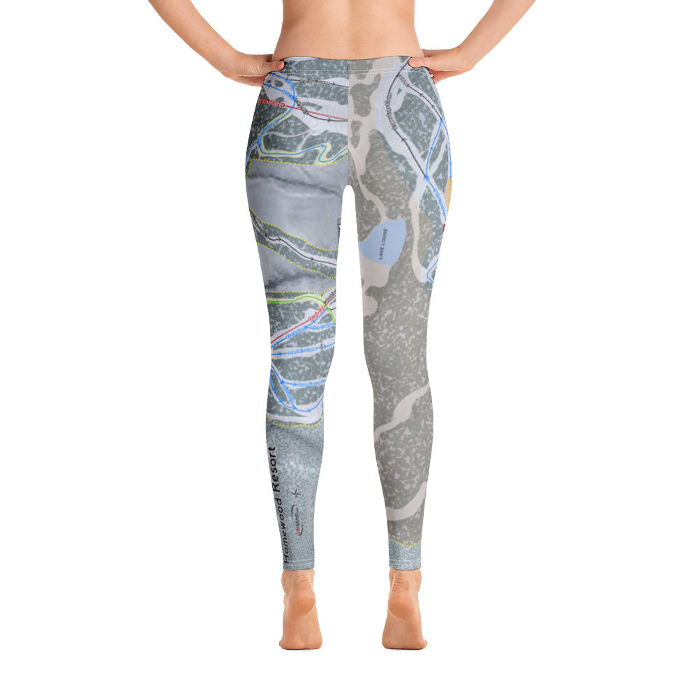 Homewood Resort, California Ski Trail Map - Women's Base Layer Bottoms - Powderaddicts