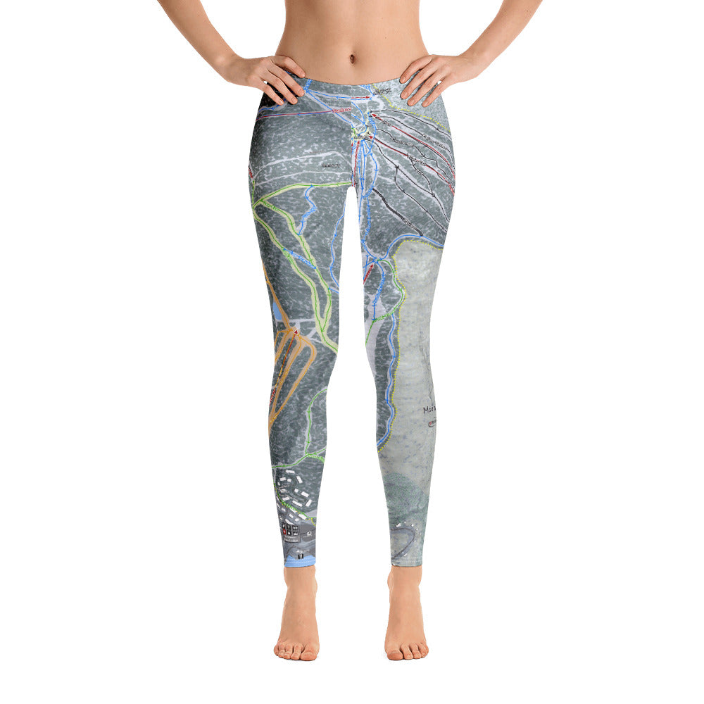 Mount Snow, Vermont Ski Trail Map - Women's Base Layer Bottoms - Powderaddicts
