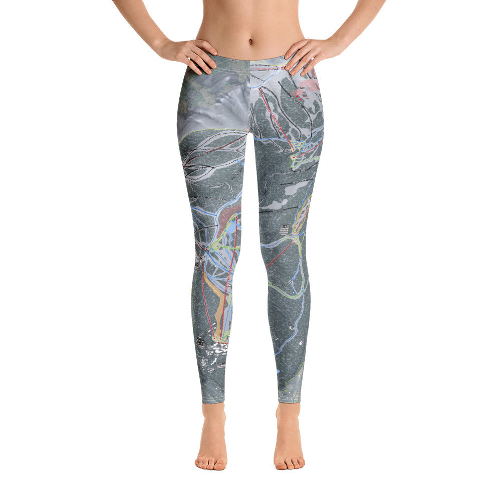 Telluride, Colorado Ski Trail Map - Women's Base Layer Bottoms - Powderaddicts