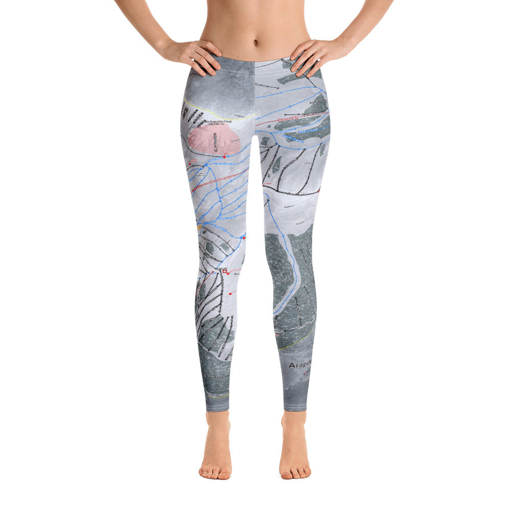 Arapahoe Basin, Colorado Ski Trail Map - Women's Base Layer Bottoms - Powderaddicts