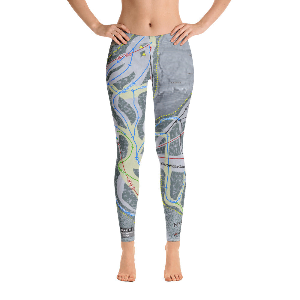 Mt. Baker, Washington Ski Trail Map - Women's Base Layer Bottoms - Powderaddicts